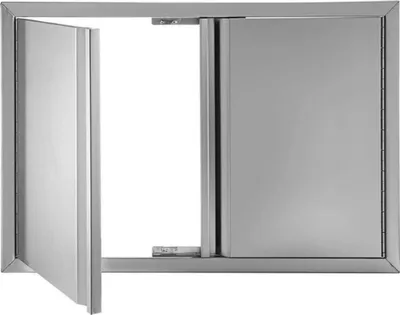 Immagine prodotto di Sportello per barbecue - A 2 ante - Acciaio inox - Ideale per barbecue e isole da cucina