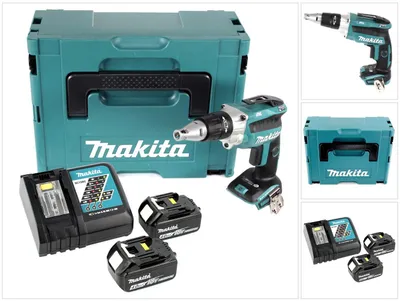 Zdjęcie produktu dla Makita DFS 250 RMJ akumulatorowa wkrętarka do suchej zabudowy 18 V bezszczotkowa + 2x akumulator 4,0 Ah + ładowarka + Makpac