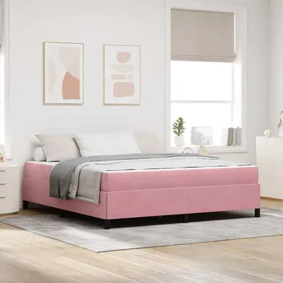 Produktbild von Möbel Bettgestell Sonstiges Rosa und Weiß 180 x 200 cm Samt - Klassische Betten 3399083