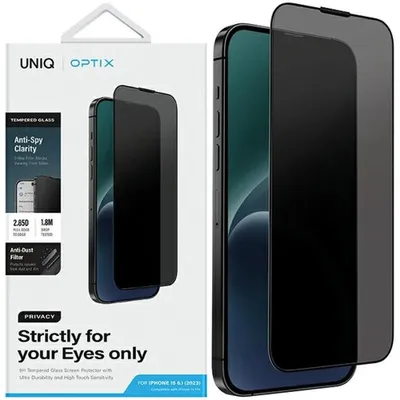 Produktbild von UNIQ OPTIX PRIVACY Schutzglas für iPhone 15