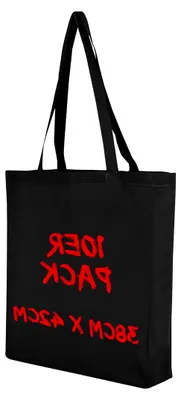 Produktbild von Baumwolltasche - 10er Pack | Schwarz | mit Zwei Langen Henkeln, Boden- und Seitenfalte | 38x42cm | Jutebeutel | Einkaufstasche | unbedruckt