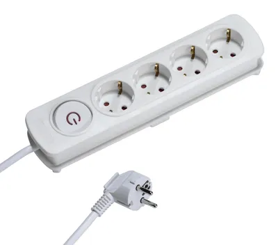 Produktbild von Steckdosenleiste mit 4 Schuko-Anschlüssen