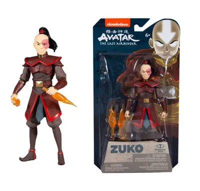 A product shot of an action figure in its packaging, with a separate image of the figure outside the packaging.
