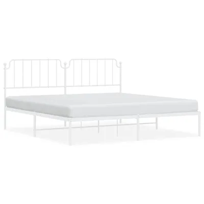 Obrázek produktu pro vidaXL Postel s čelem kovová bílá 200x200 cm