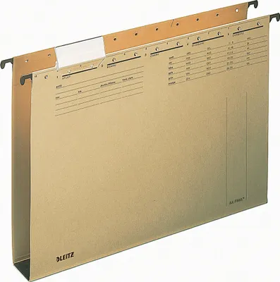 Zdjęcie produktu dla Leitz 1947-00-00 1947 Teczka wisząca ALPHA® - podstawa z twardej tektury 40 mm, tektura natronowa, naturalny brąz