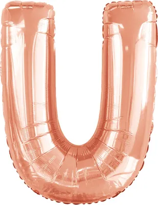 Immagine prodotto di Palloncino in foil lettera U oro rosa - 88 cm