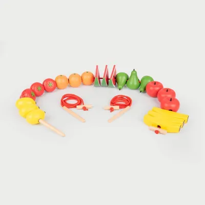 Produktbild von TickiT Holz Fädelobst Lernspielzeug - bunt und lehrreich