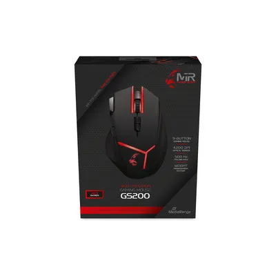 Obrázek produktu pro MediaRange MRGS200, Pro praváky, Optický, USB Typ-A, 4200 DPI, Černá, Červená