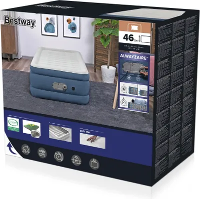 Produktbild von Bestway® AlwayzAire™ Luftbett mit integrierter Doppelpumpe Single XL/Mid 191 x 97 x 46 cm