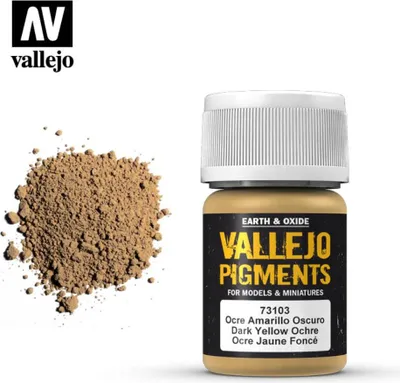 Image de Vallejo 30ml Pigments Jaune foncé Ocre 73103