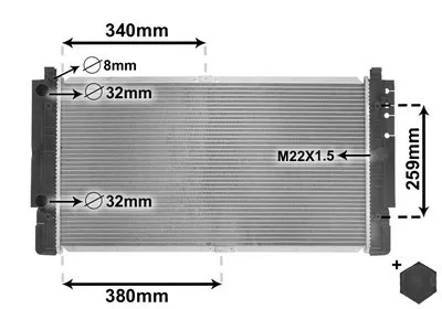Produktbild von VAN WEZEL 58002149 Kühler Wasserkühler Motorkühler für VW Transporter IV Bus (70B, 70C, 7DB, 7DK, 70J, 70K, 7DC, 7DJ) Transporter IV Kastenwagen
