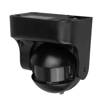 Zdjęcie produktu dla Czujnik ruchu PIR Maclean na podczerwień IP44 czarny z czarną osłoną Zasięg 12 m maks. obciążenie 300/1200 W MCE358 B/B