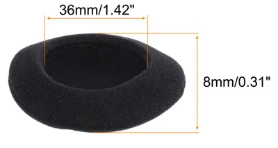 Image de Embouts en Mousse de Remplacement pour šŠcou-teurs, 60mm, Noir, Lot de 20