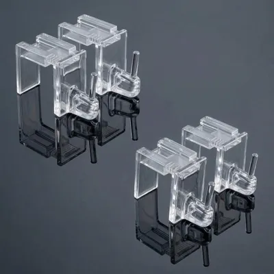 Gardinenschoner ohne Bohren, 4er-Set, transparent, 15–26 mm