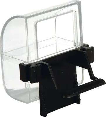 Produktbild von Beeztees Vogel Futter-und Wassernapf transparent/schwarz - 2er Pack