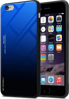 Immagine prodotto di Cadorabo Custodia per Apple iPhone 6 PLUS / 6S PLUS Custodia protettiva in nero Custodia per cellulare Custodia in TPU Custodia Cover Custodia in vetro temperato