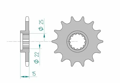 Immagine prodotto di Ingranaggio Anteriore Per Moto, In Acciaio
