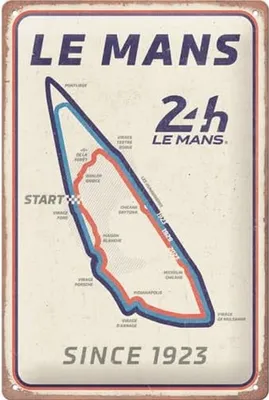 Image de Nostalgic-Art - Panneau en tôle 20 x 30 cm - 24h Le Mans - Circuit