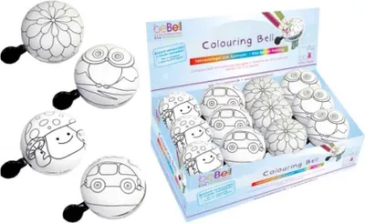 Produktbild von BB Klostermann beBell Fahrradklingel Coloring 60 mm zum Ausmalen