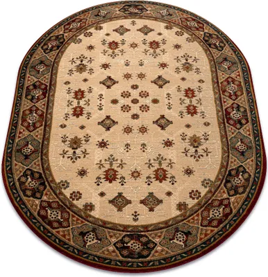 Produktbild von Wollteppich OMEGA Oval TAROS orientalisch rote 2 Terrakotta beige 200x300 cm