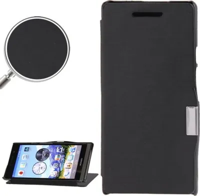Produktbild von Handyhülle Tasche für Huawei Ascend P6 schwarz gebürstet