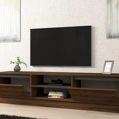 Produktbild von Lurani - TV-Schrank, 180x40x45h cm, Nussbaum Braun, ein Regal