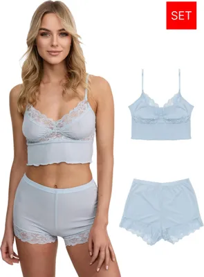 Produktbild von Tazzio Damen Nachtwäsche-Set F921 (Babyblau, S)