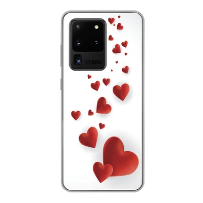 Produktbild von MuchoWow® Handyhülle Schutzhülle Hülle für Samsung Galaxy S20 Ultra Eine Illustration eines Pfades der Herzen Silikon Softcase Handy Hülle - Karteninhaber