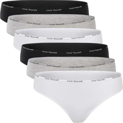 Produktbild von Celodoro Damen Tanga (6er Pack) Mini-Slip mit schmalem Ziergummi und Schriftzug - Classic Mix S