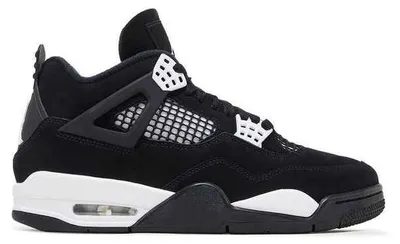 Produktbild von Nike Air Jordan 4 Retro "White Thunder“ Schwarz/Weiß, FQ8138-001, Größe: 43