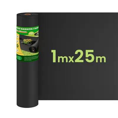 Produktbild von IROPRO 100g/m² Unkrautvlies Extra Stark, 25m² Gartenvlies Unkrautfolie Wasserdurchlässig und hohe UV-Stabilisierung, 1mx25m