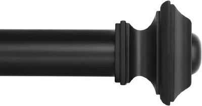 Productafbeelding van Ivilon gordijnroede, vierkant, 3,8 cm, verstelbaar van 71 tot 122 cm. Zwart.