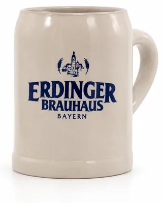 Produktbild von Erdinger Brauhaus Bayern Bierkrug 0,5 l aus Keramik - Original Steinkrug mit Henkel - Bierseidel im traditionellen Brauhaus-Design