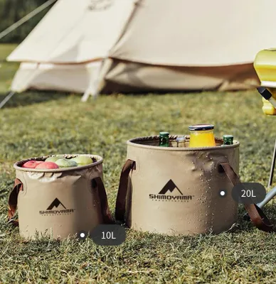 Produktbild von Faltbarer Eimer Wasserbehälter Faltbar Putzeimer Camping Falteimer Behälter 20L