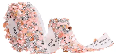 Produktbild von Kristall Strassband - Selbstklebend für Kleidung und DIY-Bastelprojekte - Pink Silber