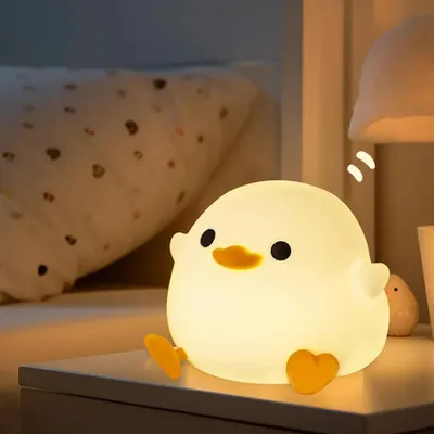 Produktbild von LED Nachtlicht, Silikon Birne Touch Nachtlampe USB-Aufladbar,Warmweiß,süßes Schlaflicht Kinderzimmer tragbare Schlafhilfe Stilllicht, Kinder Geschenk