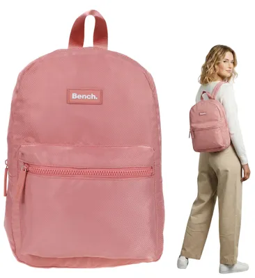 Produktbild von Rucksack Damen klein Freizeitrucksack Damenrucksack small Cityrucksack Handgepäck Reise Freizeit Tasche Bench Nova 64215 5700 Blush Pink Rosa + Etui