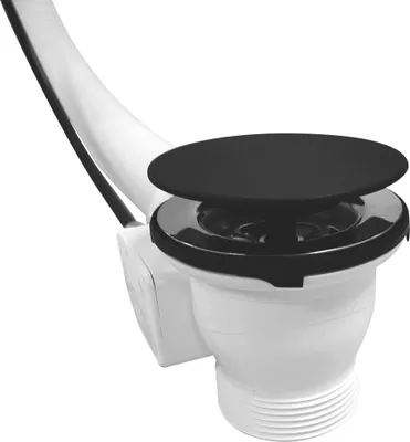 Produktbild von Sellon24® Ablaufgarnitur Siphon Schwarz für Badewannen Ø50 mm Ablauf Wannenablauf …