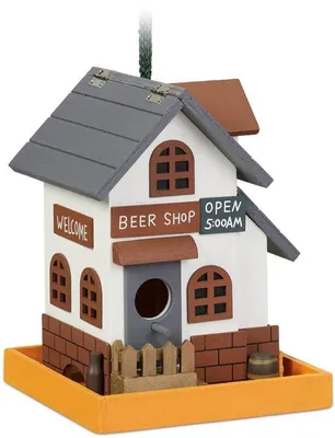 Produktbild von Famanu Vogelhaus Hängend mit Klappland - Bunt, für kleine Vögel, 23x18x18 cm