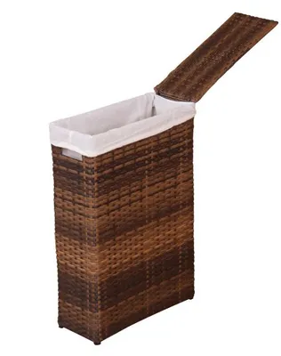 Produktbild von Raumspar -Wäschekorb aus Polyrattan in braun