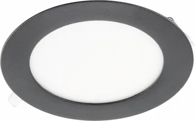 Produktbild von 6W Runde LED Einbauleuchte slim Panel Spot mit schwarzen Rahmen Ø 118mm 560 Lumen Neutralweiß (4000 K)