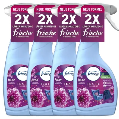 Produktbild von 4x Febreze Textilerfrischer Lenor Amethyst Blütentraum je 500ml