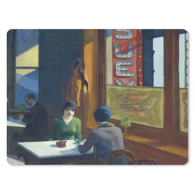 Produktbild von MuchoWow® Mauspad Mousepad Chop Suey - Edward Hopper 23x19 cm - Mousepads - Maus Mat - Pad - Mausunterlage - Schreibtischunterlage - Mauspad