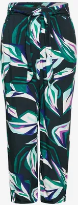 Produktbild von Cecil Damen Hose Loose Fit fir green floral print
