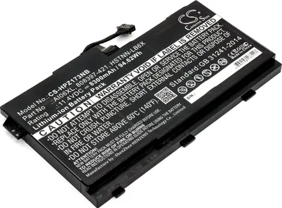 Obrázek produktu pro TECHTEK Baterie do notebooků kompatibilní s [HP] ZBook 17 G3, ZBook 17 G3 (M9L94AV), ZBook 17 G3 (T7V61ET), ZBook 17 G3 (T7V62ET), ZBook 17 G3 (T7V