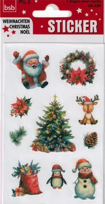 Produktbild von Sticker Weihnachtensschmuck Glitzer
