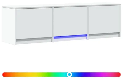 Obrázek produktu pro vidaXL Televizní skříňka s LED osvětlením, 140 x 34 x 40 cm, bílá, dřevotříska