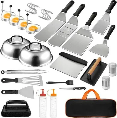 Produktbild von Grillspatel-Set – Edelstahl – 35-teilig – Mit Zubehör für Grillen und Picknick
