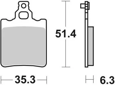 Produktbild von Scooterbelag SBS 106HF (Satz pro Scheibe) Street Ceramic