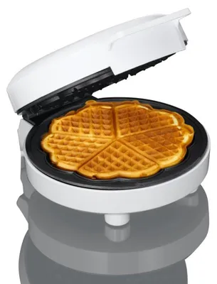 Produktbild von Waffeleisen 1000W Edelstahl Weiß Maker Automat Antihaftbeschichtung